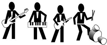 Knockouts stick figures